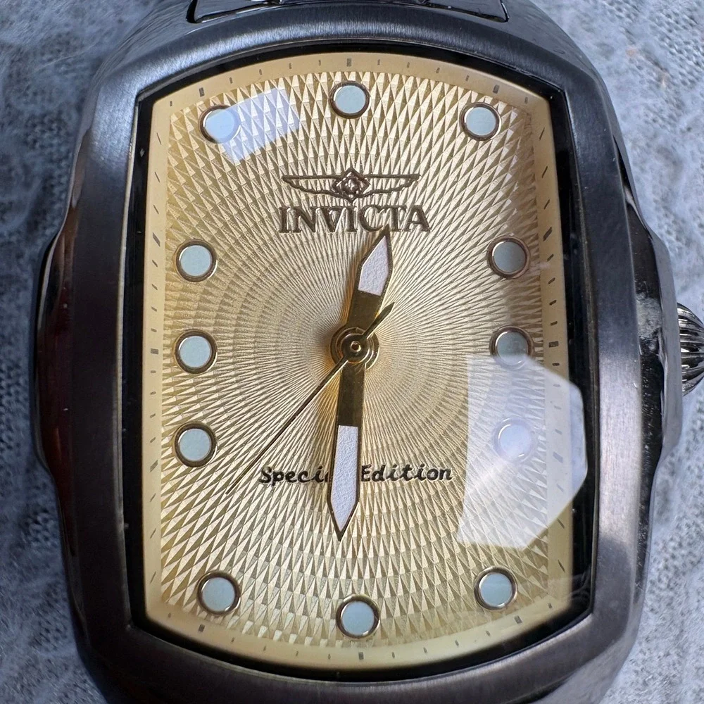 Invicta Lupah Special Edition Womens Watch 17777 Gunmetal Gold Dial Japan Mvmt
